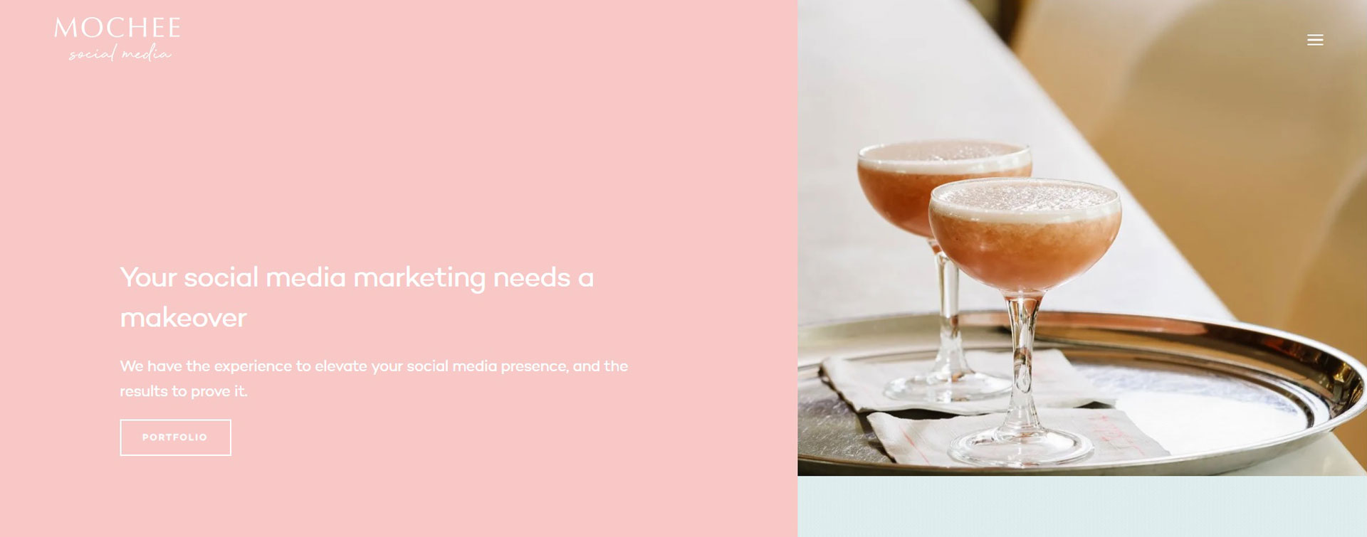 Mochee Social Media marketing Agency website