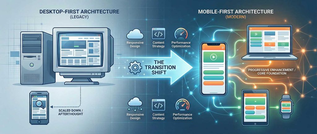 Infografika koja pokazuje kako se pravi sajt za mobilni telefon