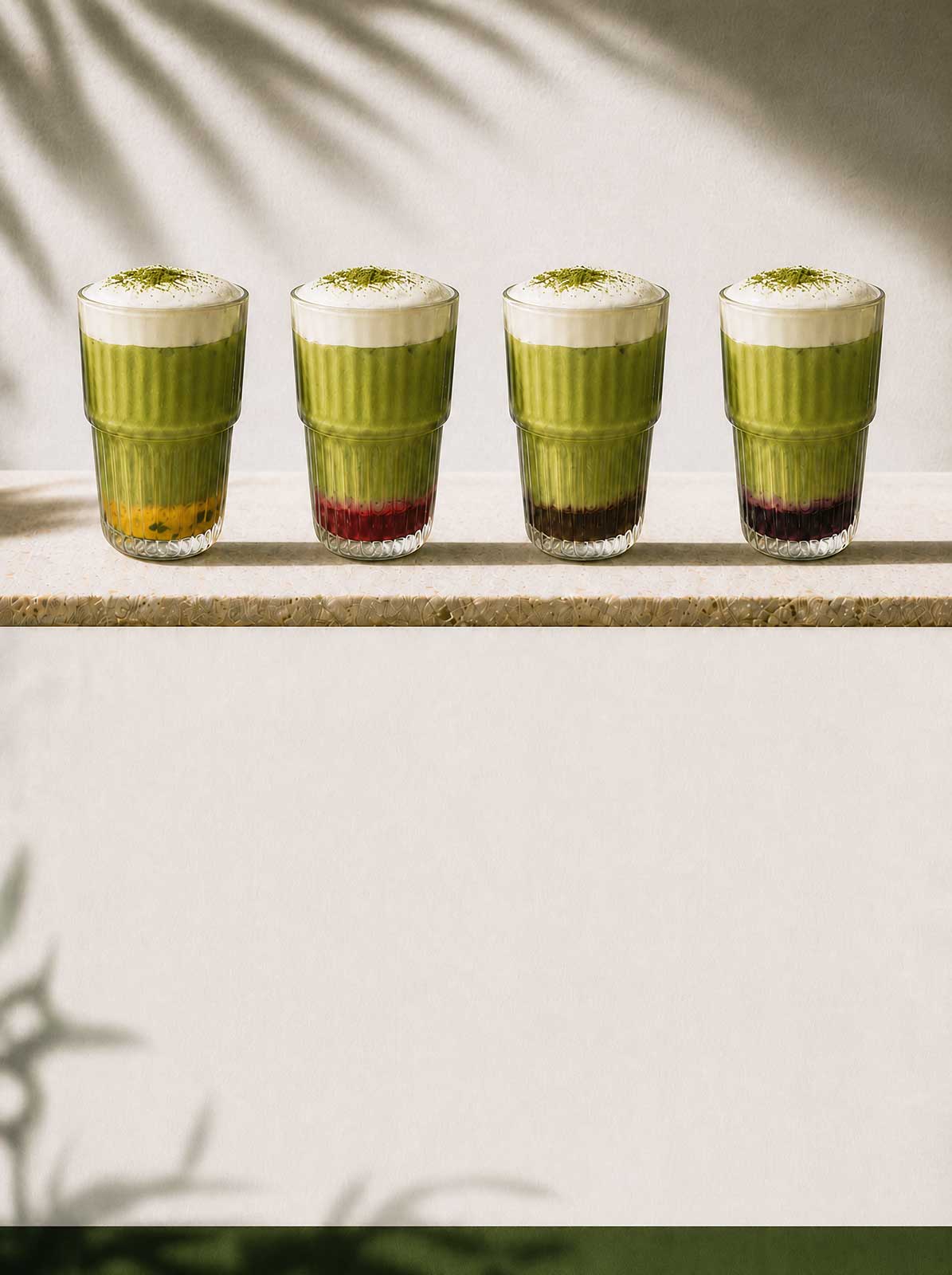 AI vizual Matcha latte za društvene mreže
